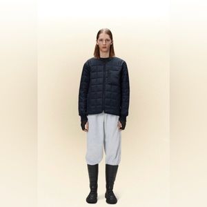 Rains Navy Liner Jacket NWT
